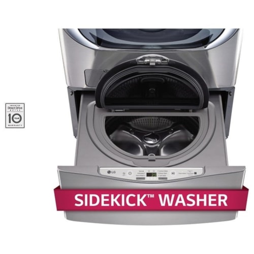 1.0 Cu. Ft. Lg Sidekick™ Pedestal Washer With Direct Drive Motor - Graphite Steel