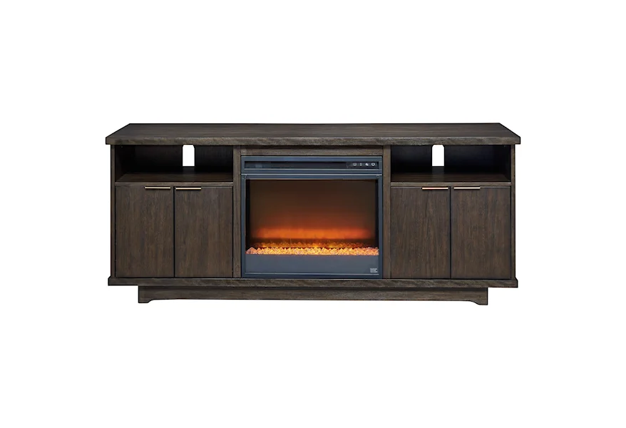 Brazburn 66" TV Stand with Fireplace Insert by Signature at Walker's Furniture