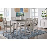 Farmhouse 7-Piece Counter-Height Dining Set