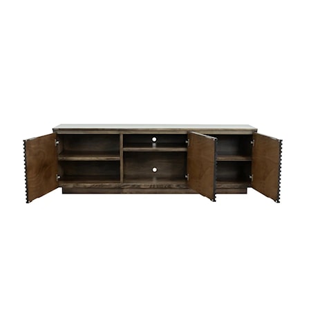 74&quot; Three-Door TV Stand