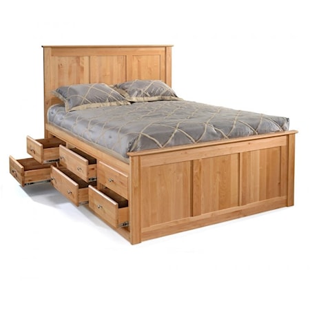 Cal. King 12-Drawer Chest Bed