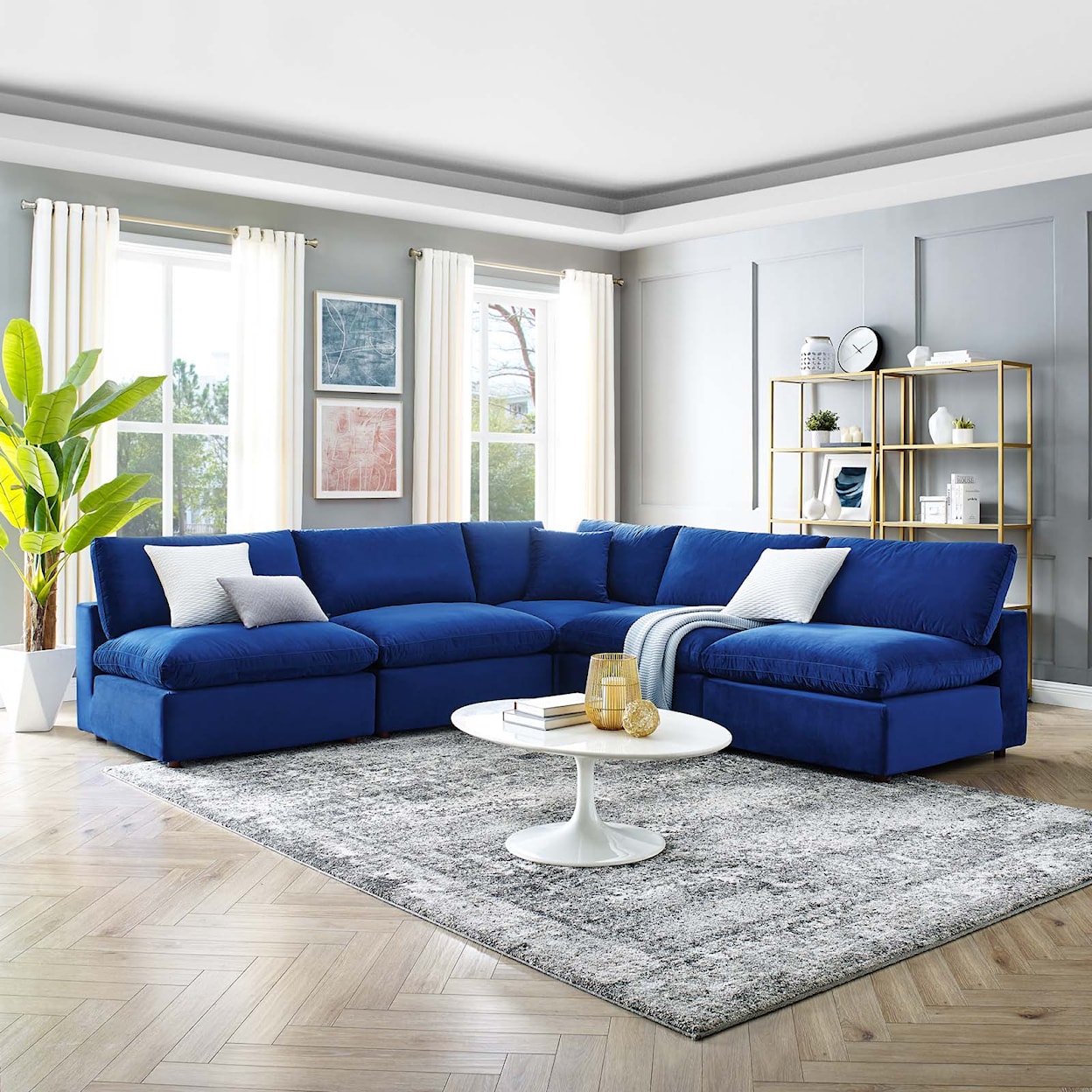 Modway Commix 5-Piece Sectional Sofa