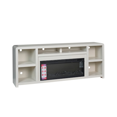 6-Shelf 84&quot; Fireplace Console