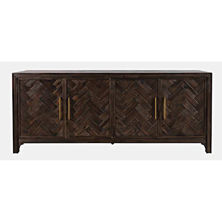 79" Accent Cabinet with Heringbone Detail