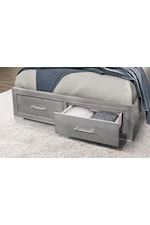 Global Furniture Tiffany Contemporary Silver 2-Drawer Nightstand
