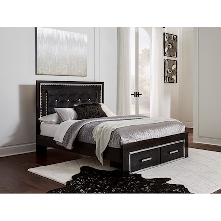 Queen Uph Storage Bed with LED Lighting