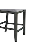 Elements International Amherst Round Counter Height Dining Table with Shelving