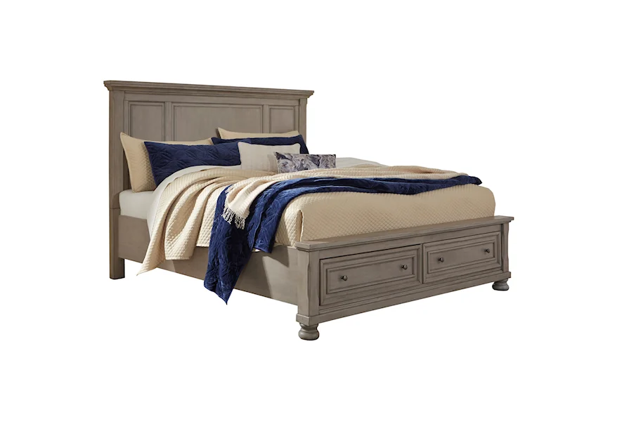 Lettner King Panel Bed with Storage Footboard by Signature Design by Ashley at Sparks HomeStore