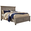 Ashley Signature Design Lettner King Panel Bed with Storage Footboard