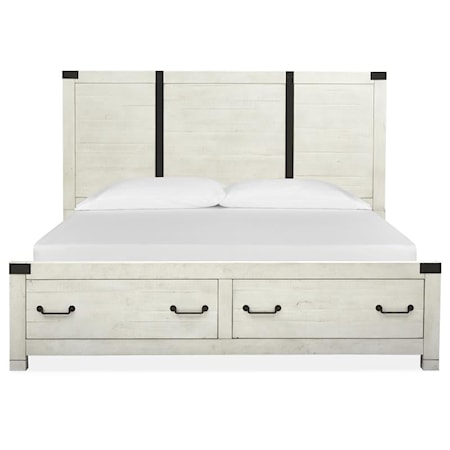 King Panel Storage Bed