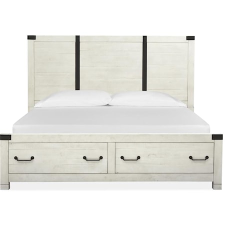 King Panel Storage Bed