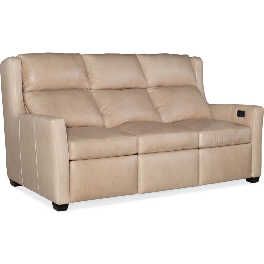 Carolina Leather Thin Track Arm Sofa