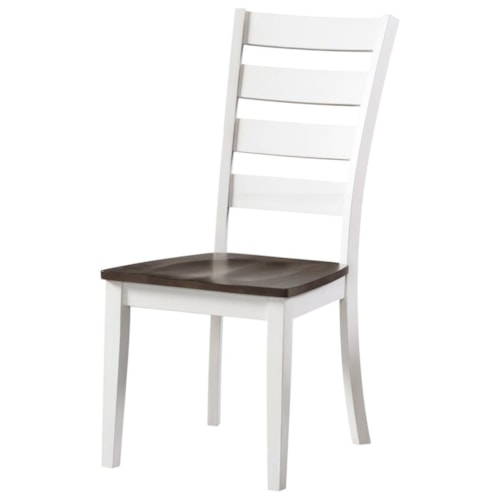 Transitional Ladder Back Dining Room Side Chair