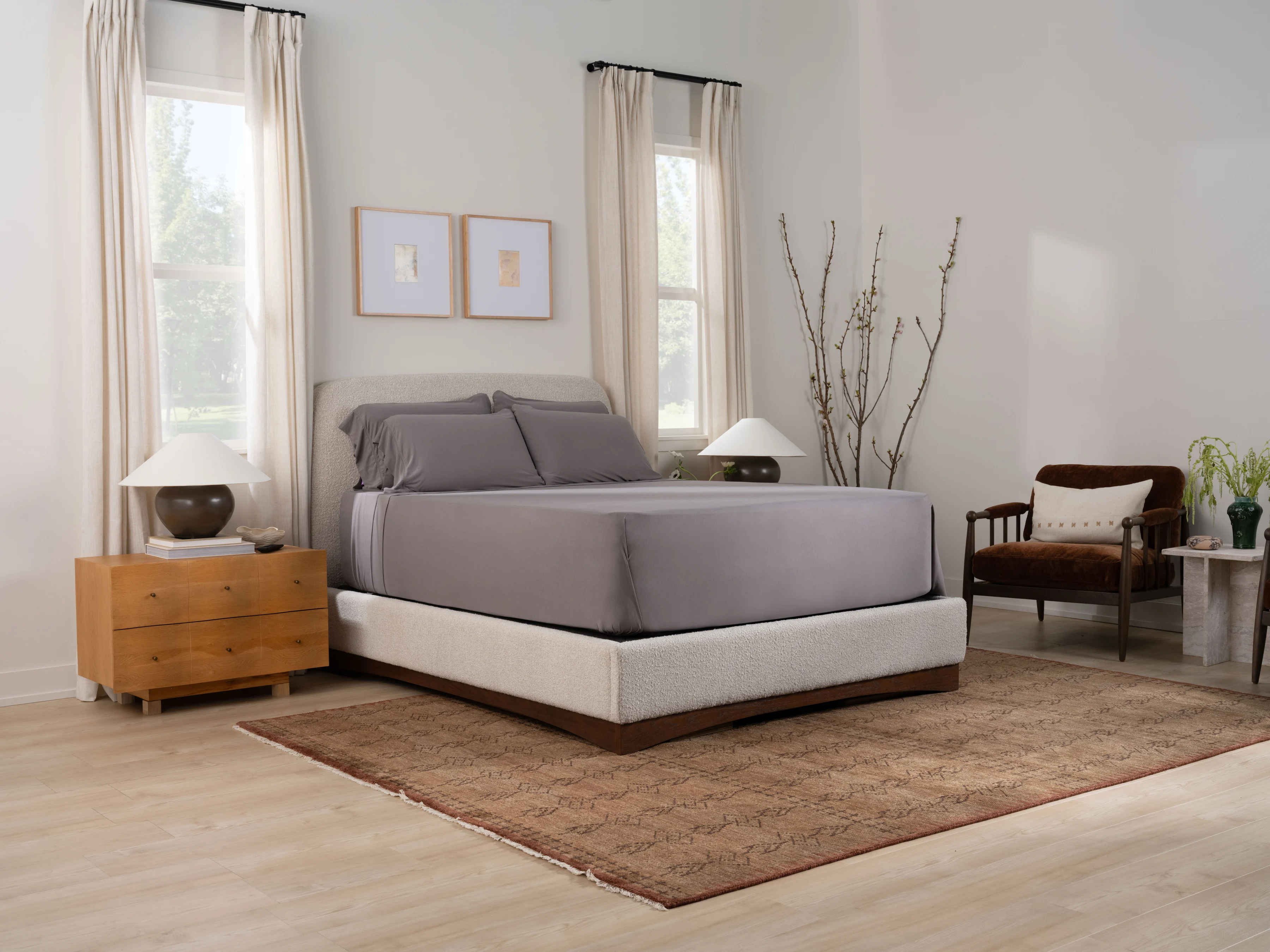 Queen Deep Pocket SoftStretch Sheets Grey