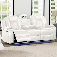 Contemporary Sofa with Dual Power Recliners