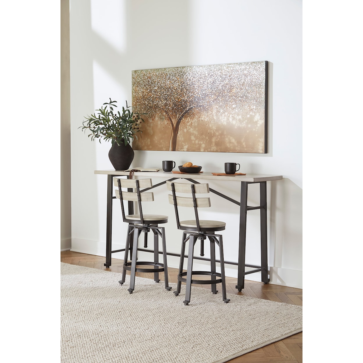 Ashley Furniture Signature Design Karisslyn 3-Piece Long Counter Table Set