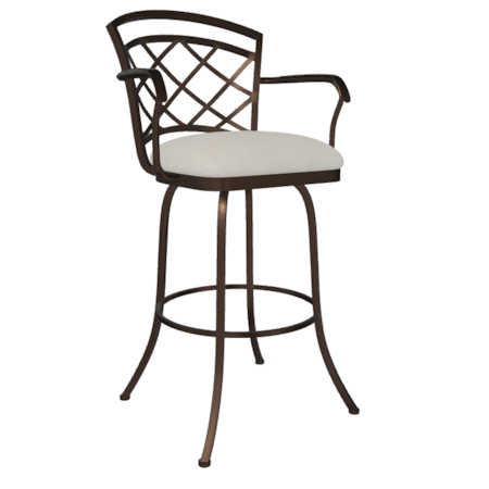Boston Flat Swivel w/ Arms Counter Stool