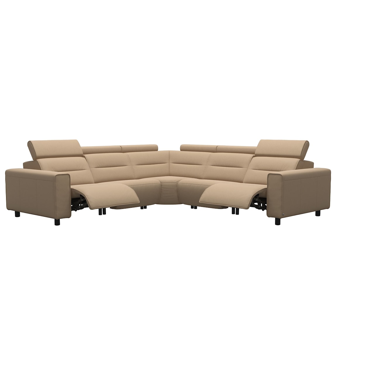 Stressless by Ekornes Emily 4-Seat Power Reclining Sofa with Wide Arms