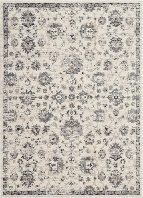 9'6" x 13' Cream/Grey Rectangle Rug