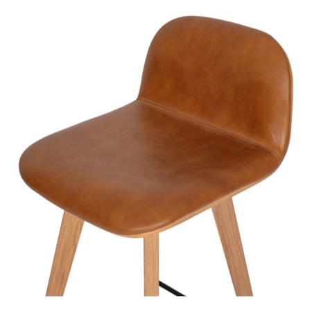 Napoli Leather Barstool Tan