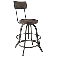 Rustic Wood Bar Stool