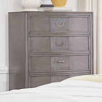 Traditional 5-Drawer Chest in Grey Finish