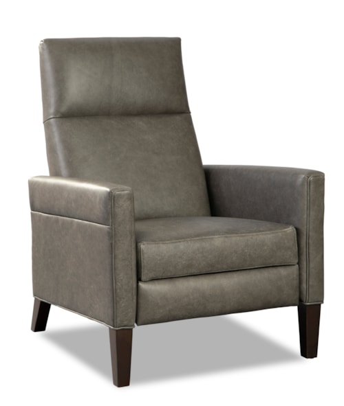 Contemporary Push-Back Reclining Chair with Track Arms