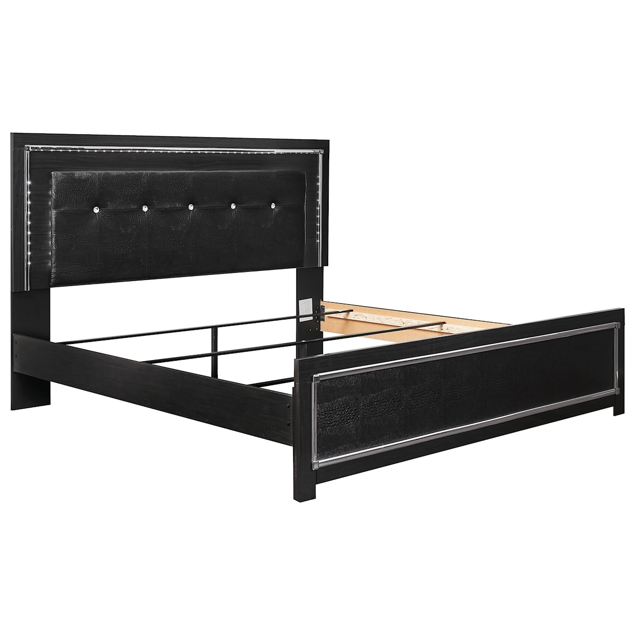 Ashley Signature Design Kaydell King Upholstered Bed with LED Lighting