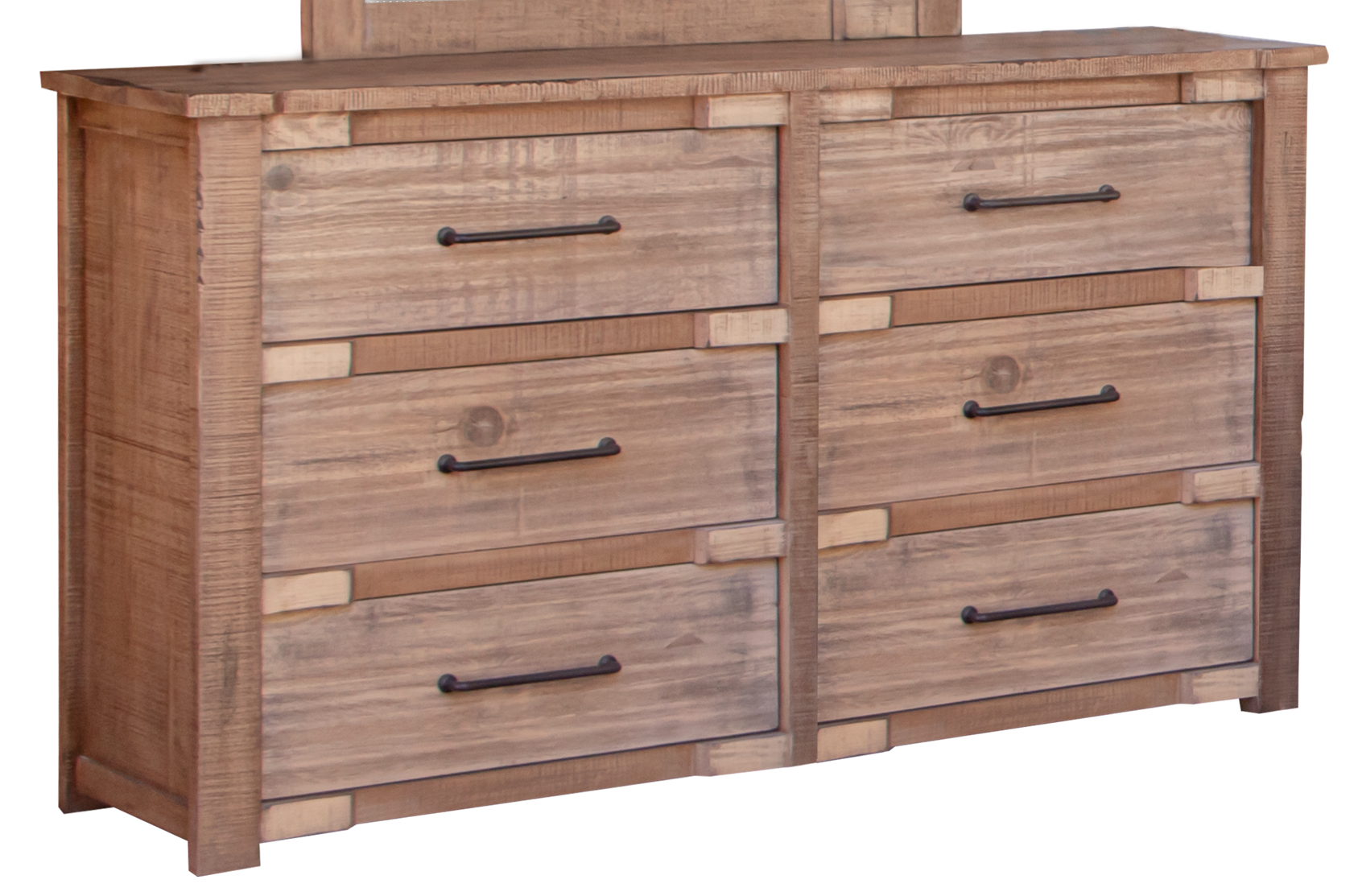 International Furniture Direct Berlin IFD2051DSR Rustic Solid Wood