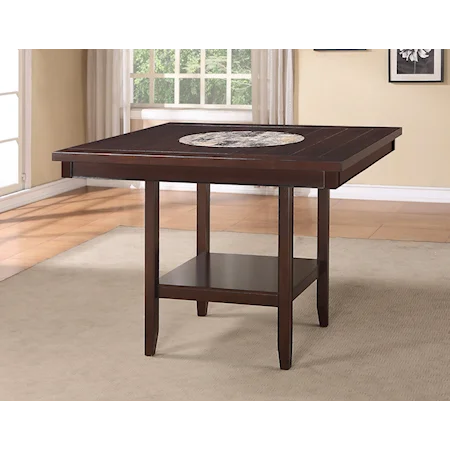 Counter Height Dining Table with Lazy Susan