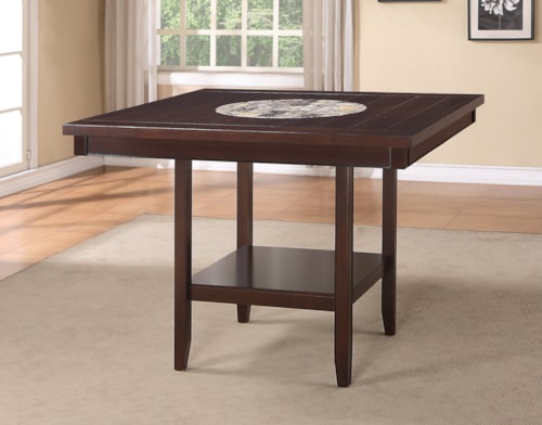 Counter Height Dining Table with Lazy Susan