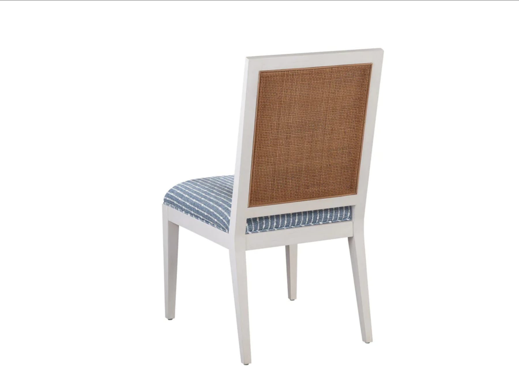 Upholstered Side Chair with Wicker Seat Back