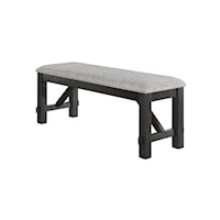 Farmhouse Upholstered Dining Bench - Wheat Charcoal