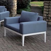 Contemporary Outdoor Arm Chair with Cushion