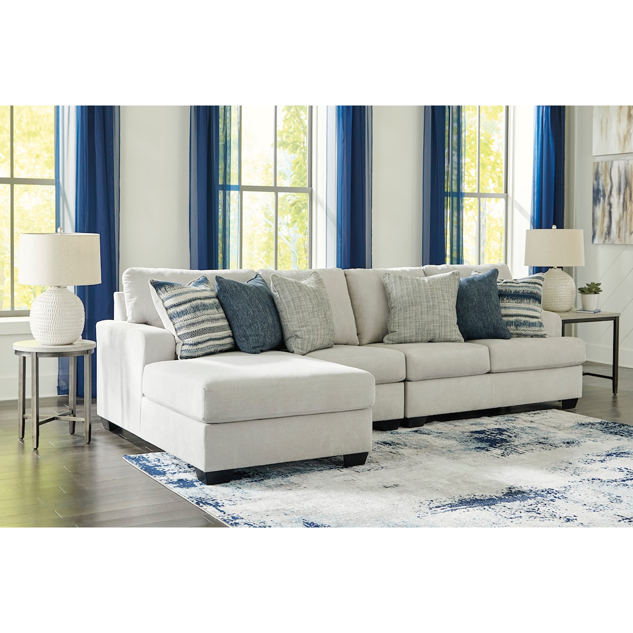 Benchcraft Lowder 3-Piece Sectional with Chaise