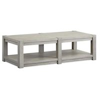 Contemporary Rectangular Cocktail Table w/Casters
