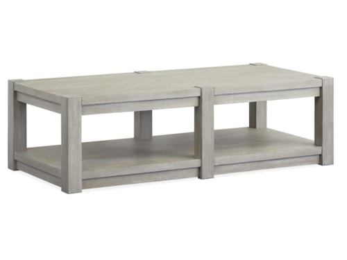 Contemporary Rectangular Cocktail Table w/Casters