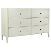 Transitional 6 Drawer Dresser with Felt and Cedar Lined Drawers