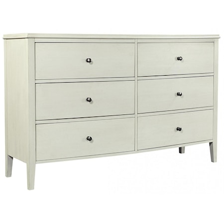 Transitional 6 Drawer Dresser with Felt and Cedar Lined Drawers