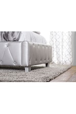 Furniture of America Juilliard Contemporary California King Sleigh Bed with Upholstered Frame and Bluetooth Speakers