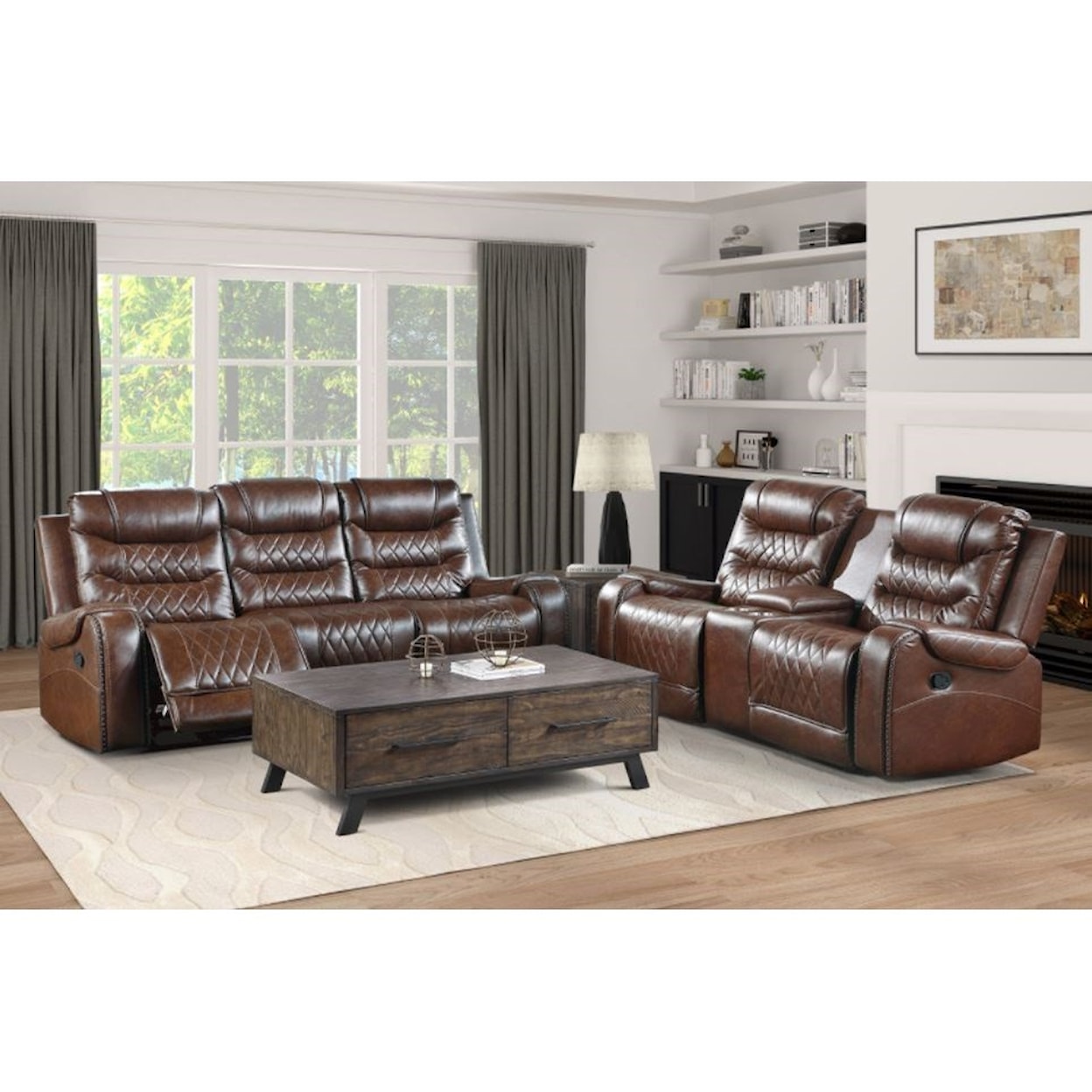 Homelegance Furniture Putnam Reclining Living Room Group