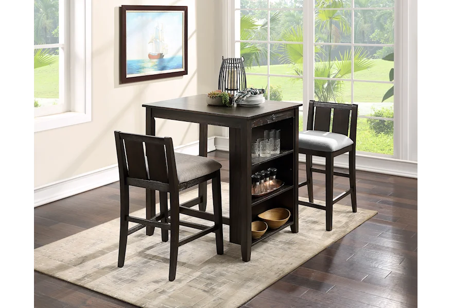 Heston Dining Set by New Classic Furniture at Del Sol Furniture