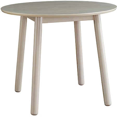 Transitional Round Counter Height Dining Table with Froth Finish