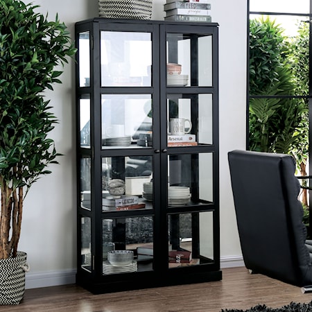 Curio Cabinet with Glass Doors