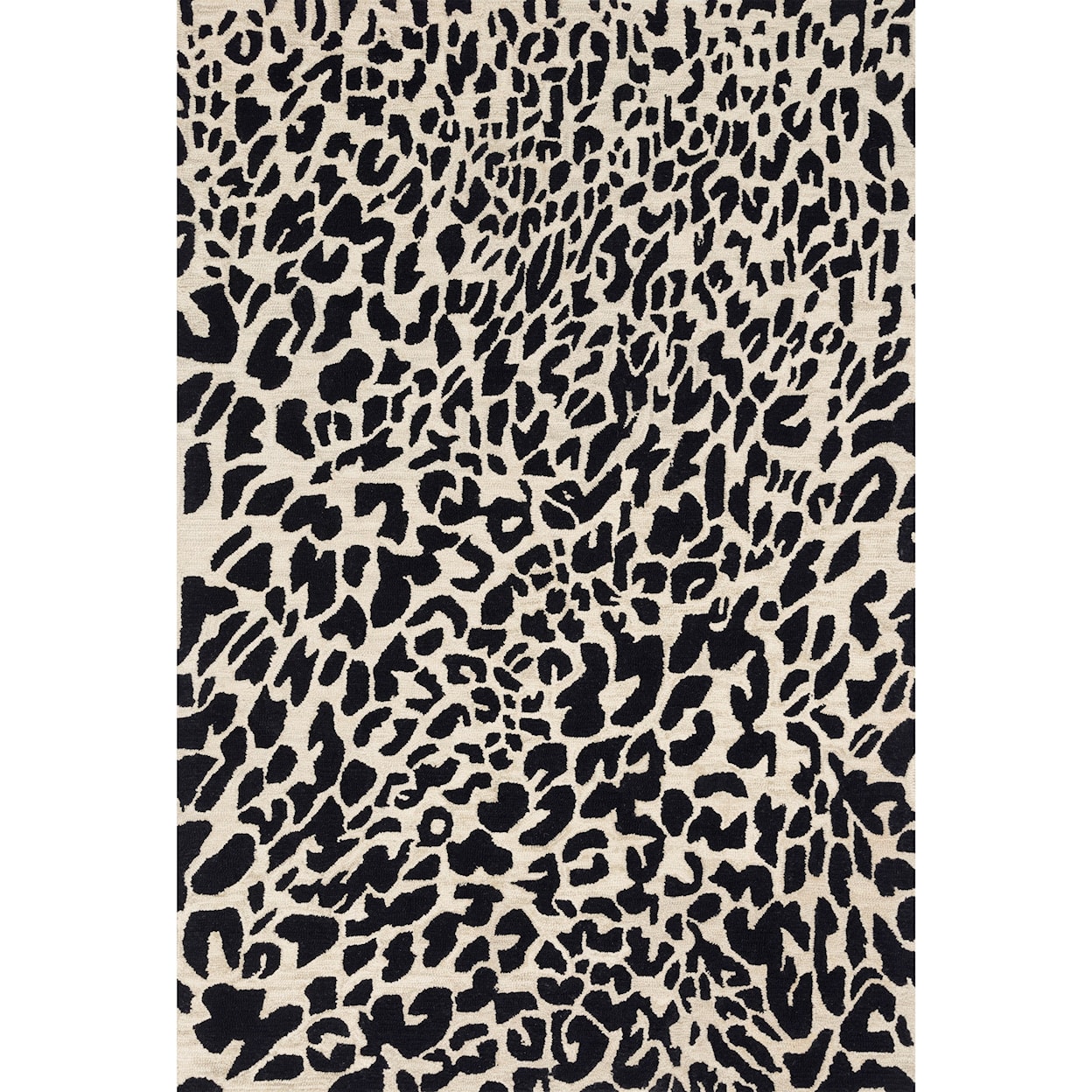 Loloi Rugs Masai 1'6" x 1'6"  Black / Ivory Rug