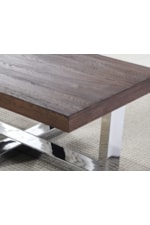 Prime Laredo Laredo Glam Square End Table with Metal Base