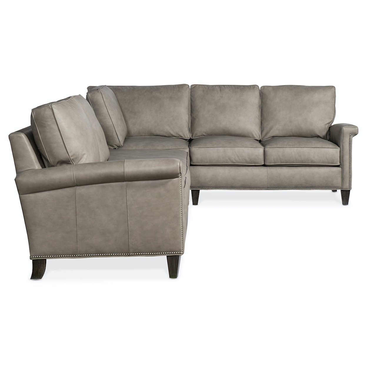 Bradington Young Mallory 4-Seat Sectional w/ Bench Ottoman Piece