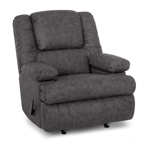 Casual Rocker Recliner with Storage Arms, Fridge, Cupholder, & Massage