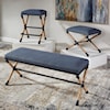 Uttermost Firth Firth Rustic Navy Bench