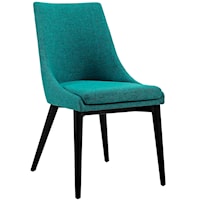 Viscount Contemporary Upholstered Dining Side Chair - Teal